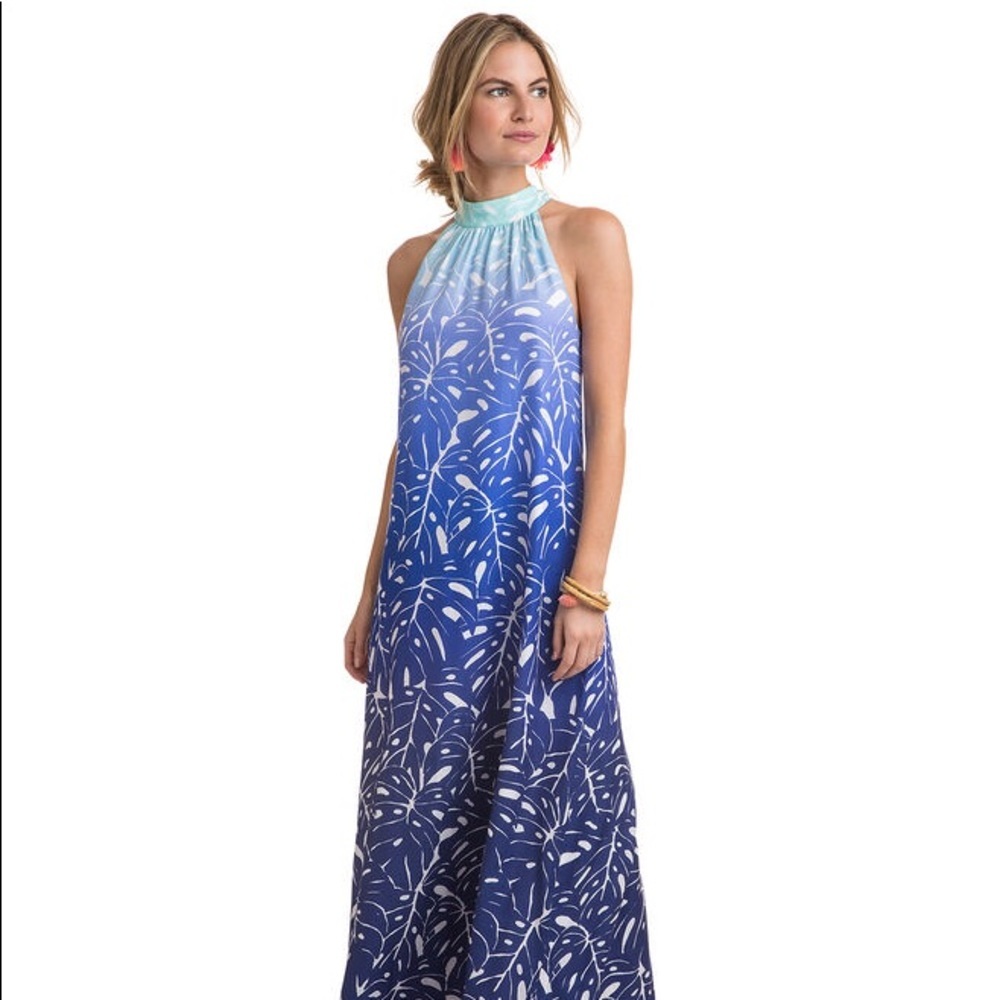 Vineyard Vines Blue and White Maxi Dress
